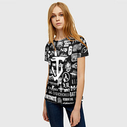 Футболка женская Doom логотипы всех игр, цвет: 3D-принт — фото 2