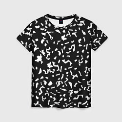 Женская футболка Черный камуфляж