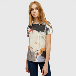 Футболка женская Современное искусство - размалёваная красками стен, цвет: 3D-принт — фото 2