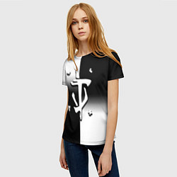 Футболка женская Doom black geometry, цвет: 3D-принт — фото 2