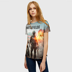 Футболка женская Солдаты из Battlefield 6, цвет: 3D-принт — фото 2