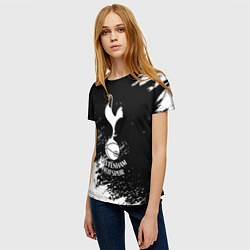 Футболка женская Тоттенхэм белые брызги красок, цвет: 3D-принт — фото 2