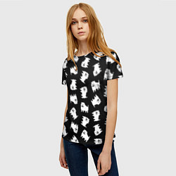 Футболка женская Annoying dog pattern - Undertale, цвет: 3D-принт — фото 2