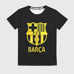 Футболка женская Барселона золотой логотип, цвет: 3D-принт