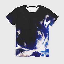 Футболка женская Синее пламя, цвет: 3D-принт