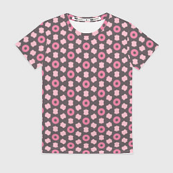Футболка женская Абстрактная розовая текстура, цвет: 3D-принт