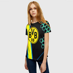 Футболка женская Borussia соты броня, цвет: 3D-принт — фото 2