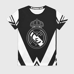 Футболка женская Real Madrid геометрия спорт, цвет: 3D-принт