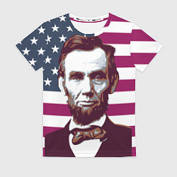 Футболка женская Авраам Линкольн, цвет: 3D-принт