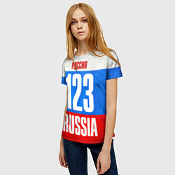 Футболка женская Russia: from 123, цвет: 3D-принт — фото 2