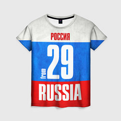 Футболка женская Russia: from 29, цвет: 3D-принт