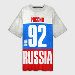 Женская длинная футболка Russia: from 92