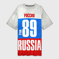 Футболка женская длинная Russia: from 89, цвет: 3D-принт