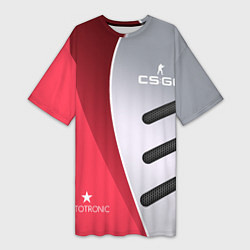 Футболка женская длинная CS:GO Autotronic Style, цвет: 3D-принт