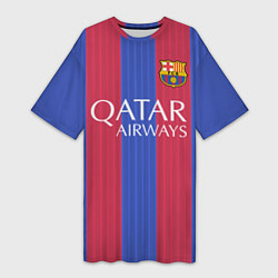 Женская длинная футболка FCB Messi: Qatar Airways