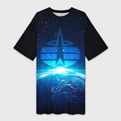 Женская длинная футболка Космические войска