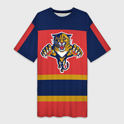 Футболка женская длинная Florida Panthers, цвет: 3D-принт