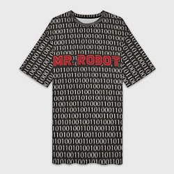 Женская длинная футболка Mr. Robot: Binary code