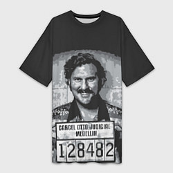 Футболка женская длинная Pablo Escobar: Smile, цвет: 3D-принт