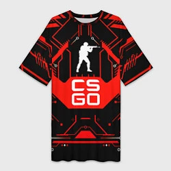 Женская длинная футболка CS:GO Techno Style