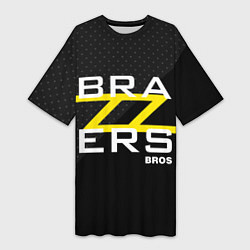 Футболка женская длинная Brazzers Bros, цвет: 3D-принт