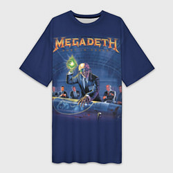 Футболка женская длинная Megadeth: Rust In Peace, цвет: 3D-принт