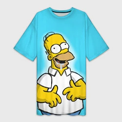 Женская длинная футболка Аппетит Гомера