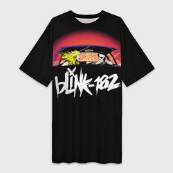 Футболка женская длинная Blink-182, цвет: 3D-принт