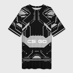 Женская длинная футболка CS:GO Black collection