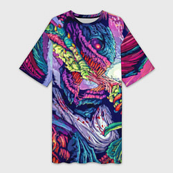 Футболка женская длинная Hyper Beast Style, цвет: 3D-принт