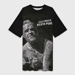 Футболка женская длинная Five finger death punch, цвет: 3D-принт