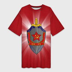 Женская длинная футболка КГБ