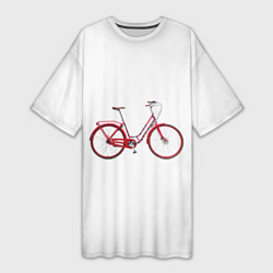 Футболка женская длинная Велосипед, цвет: 3D-принт