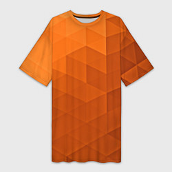 Футболка женская длинная Orange abstraction, цвет: 3D-принт