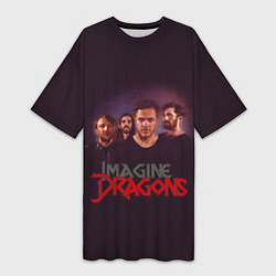 Женская длинная футболка Группа Imagine Dragons