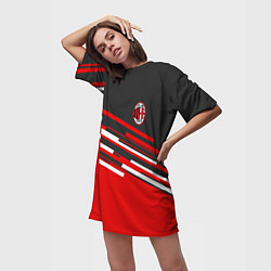 Футболка женская длинная АC Milan: R&G, цвет: 3D-принт — фото 2