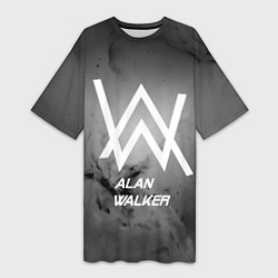 Женская длинная футболка Alan Walker: Black Side