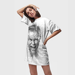 Футболка женская длинная James Alan Hatfield, цвет: 3D-принт — фото 2