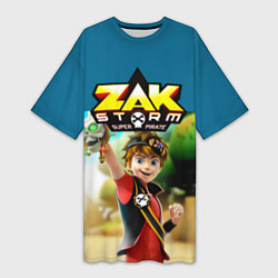 Футболка женская длинная Zak Storm, цвет: 3D-принт