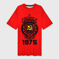 Футболка женская длинная Сделано в СССР 1975, цвет: 3D-принт