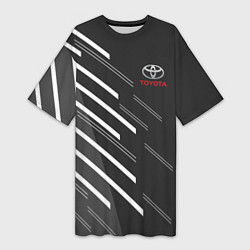 Футболка женская длинная Toyota: White Rays, цвет: 3D-принт