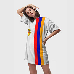 Футболка женская длинная I Love Armenia, цвет: 3D-принт — фото 2
