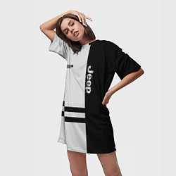 Футболка женская длинная Jeep, цвет: 3D-принт — фото 2