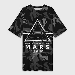 Футболка женская длинная 30 STM Camo, цвет: 3D-принт