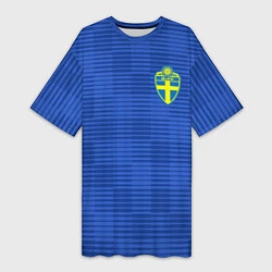 Женская длинная футболка Сборная Швеции: Гостевая ЧМ-2018