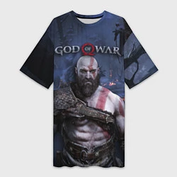 Женская длинная футболка God of War: Kratos