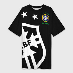 Футболка женская длинная Brazil Team: Exclusive, цвет: 3D-принт