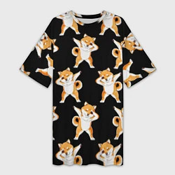 Женская длинная футболка Foxes Dab