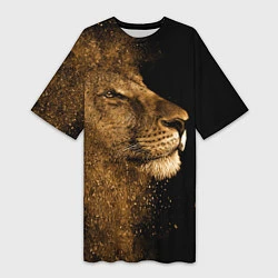 Женская длинная футболка Песчаный лев