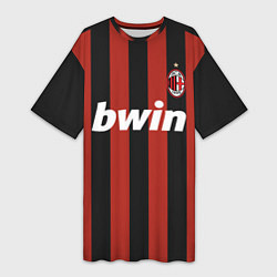 Футболка женская длинная AC Milan: Ronaldo Retro, цвет: 3D-принт